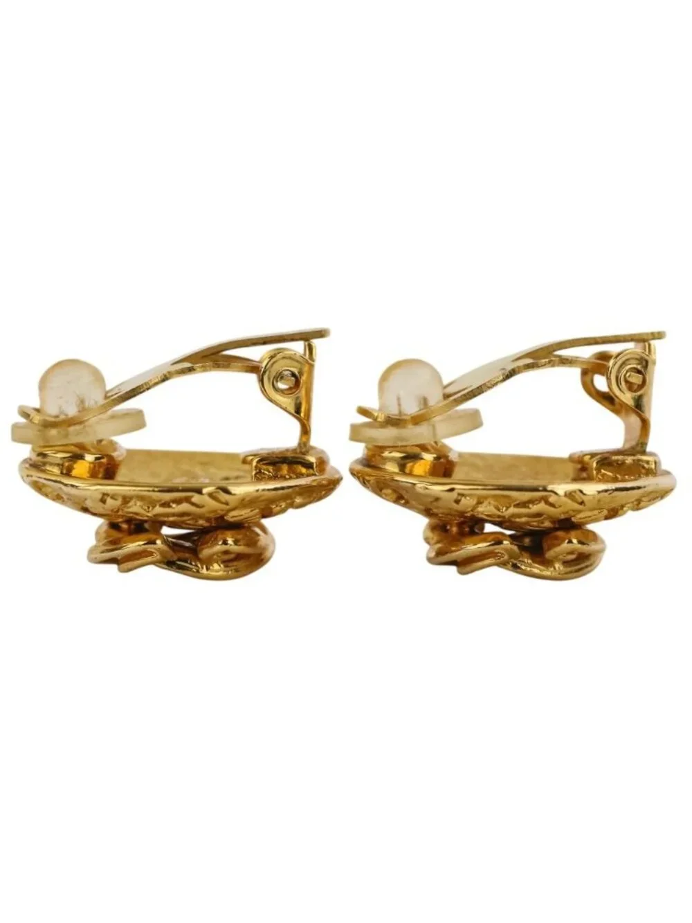 Chanel Vintage CC Logo Clip Earrings Gold
